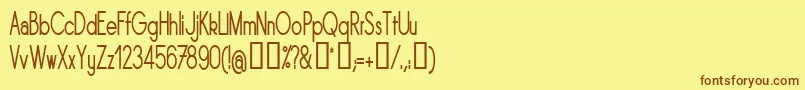 Sornrgc Font – Brown Fonts on Yellow Background