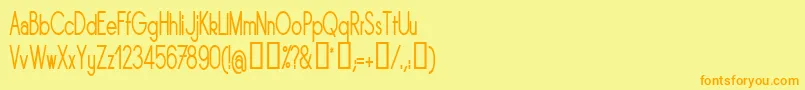 Sornrgc Font – Orange Fonts on Yellow Background