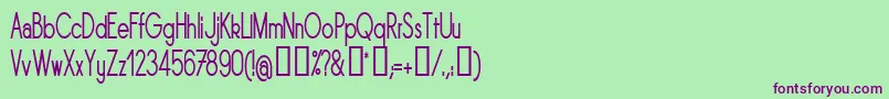 Шрифт Sornrgc – фиолетовые шрифты на зелёном фоне