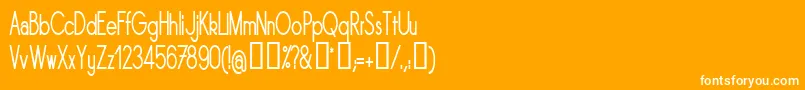 Sornrgc Font – White Fonts on Orange Background