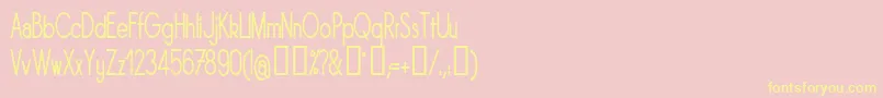 Sornrgc Font – Yellow Fonts on Pink Background