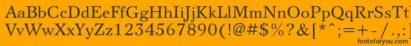 Svetlanac-fontti – mustat fontit oranssilla taustalla