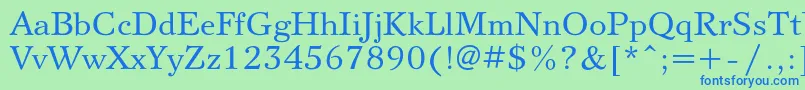 Svetlanac Font – Blue Fonts on Green Background