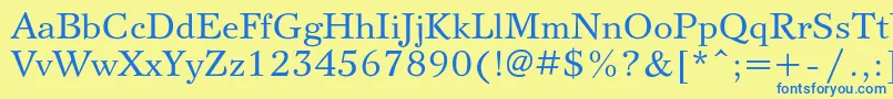 Svetlanac Font – Blue Fonts on Yellow Background