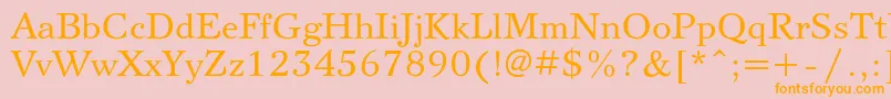 Svetlanac Font – Orange Fonts on Pink Background