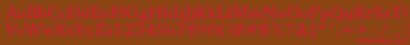 Svetlanac Font – Red Fonts on Brown Background
