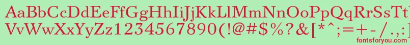 Svetlanac Font – Red Fonts on Green Background