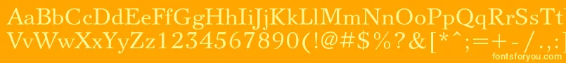 Svetlanac Font – Yellow Fonts on Orange Background