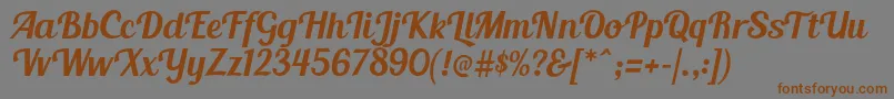 BlendaScript Font – Brown Fonts on Gray Background
