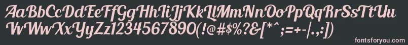 BlendaScript Font – Pink Fonts on Black Background