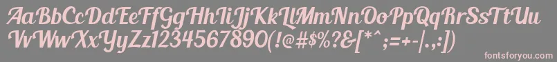 BlendaScript Font – Pink Fonts on Gray Background