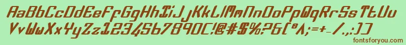 Zeev2bi Font – Brown Fonts on Green Background