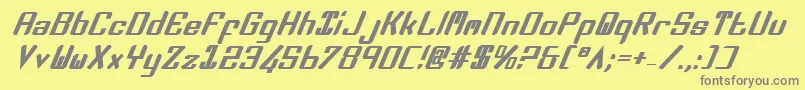 Zeev2bi Font – Gray Fonts on Yellow Background