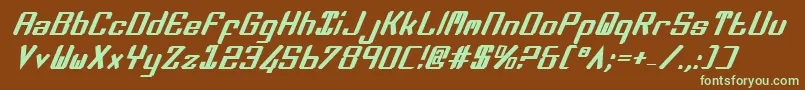 Шрифт Zeev2bi – зелёные шрифты на коричневом фоне