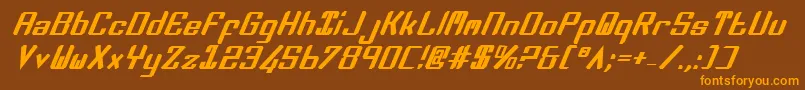 Zeev2bi Font – Orange Fonts on Brown Background
