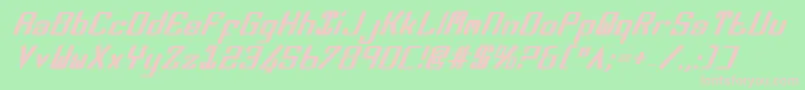 Zeev2bi Font – Pink Fonts on Green Background