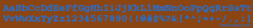 フォントCourierpsРџРѕР»СѓР¶РёСЂРЅС‹Р№ – 茶色の背景に青い文字