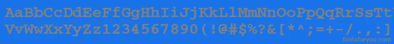 CourierpsРџРѕР»СѓР¶РёСЂРЅС‹Р№ Font – Gray Fonts on Blue Background