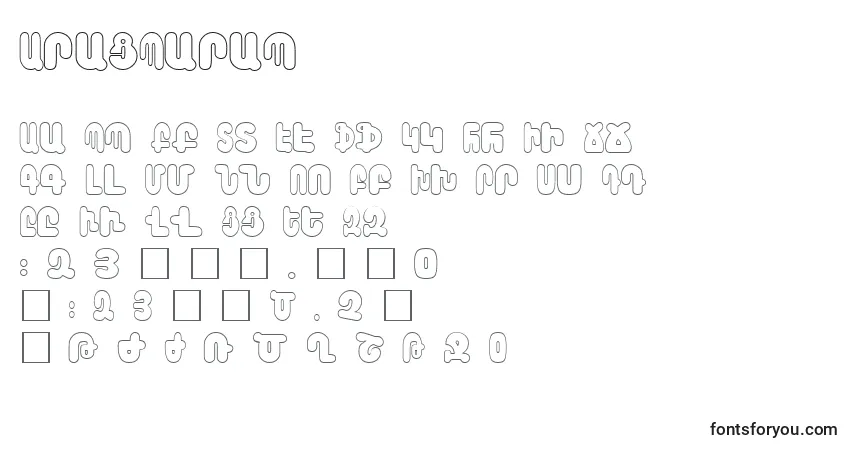 AraxBarab-fontti – aakkoset, numerot, erikoismerkit