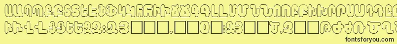 AraxBarab Font – Black Fonts on Yellow Background