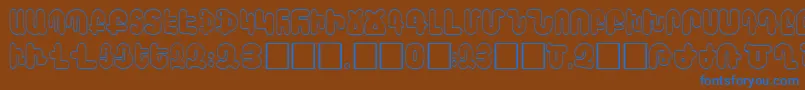 Czcionka AraxBarab – niebieskie czcionki na brązowym tle