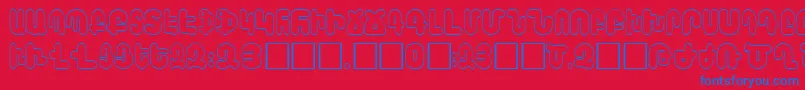 AraxBarab Font – Blue Fonts on Red Background