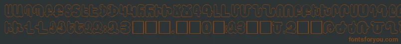 AraxBarab-fontti – ruskeat fontit mustalla taustalla