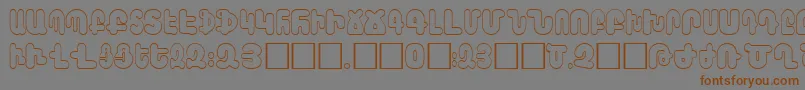 AraxBarab Font – Brown Fonts on Gray Background