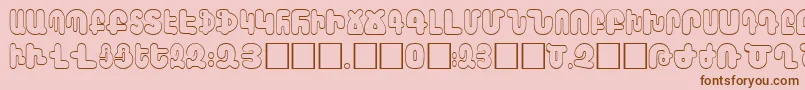 AraxBarab Font – Brown Fonts on Pink Background