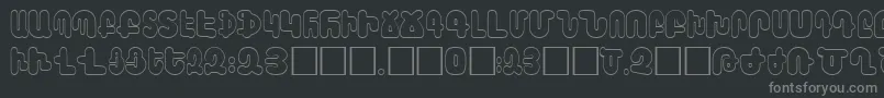 AraxBarab-Schriftart – Graue Schriften auf schwarzem Hintergrund