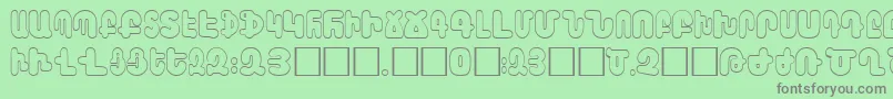 AraxBarab Font – Gray Fonts on Green Background