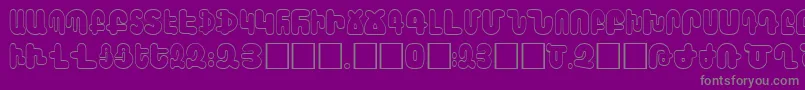 AraxBarab Font – Gray Fonts on Purple Background