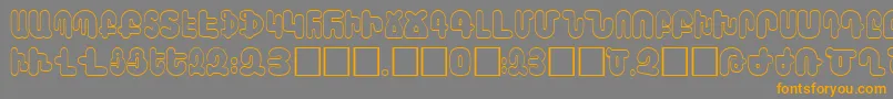 AraxBarab Font – Orange Fonts on Gray Background