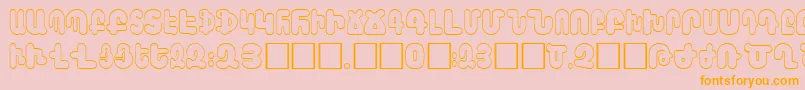 AraxBarab Font – Orange Fonts on Pink Background