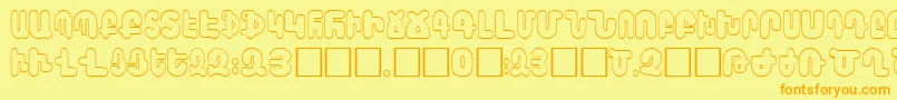 AraxBarab Font – Orange Fonts on Yellow Background