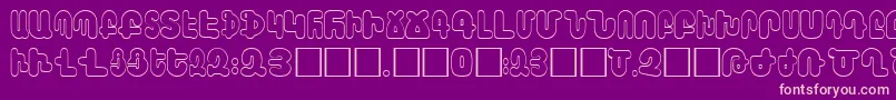 AraxBarab Font – Pink Fonts on Purple Background