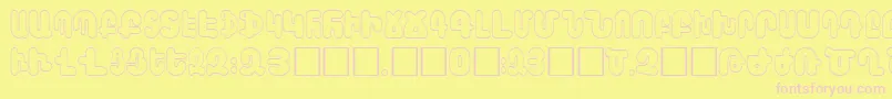 AraxBarab Font – Pink Fonts on Yellow Background