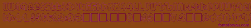 AraxBarab Font – Purple Fonts on Brown Background