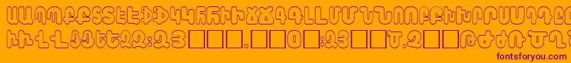 AraxBarab Font – Purple Fonts on Orange Background