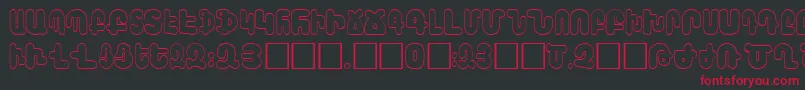 AraxBarab Font – Red Fonts on Black Background