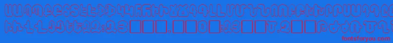 Saiba mais sobre a fonte AraxBarab Fonte AraxBarab – fontes vermelhas em um fundo azul