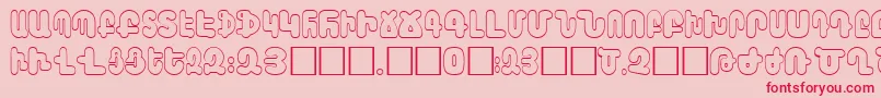 AraxBarab Font – Red Fonts on Pink Background