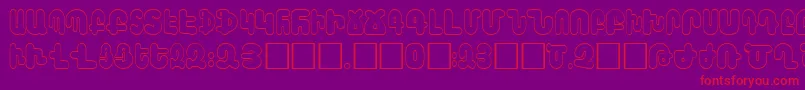 AraxBarab Font – Red Fonts on Purple Background