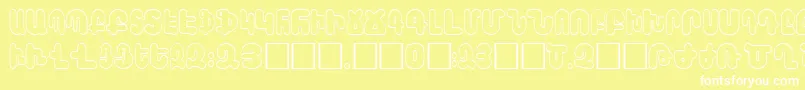 AraxBarab Font – White Fonts on Yellow Background