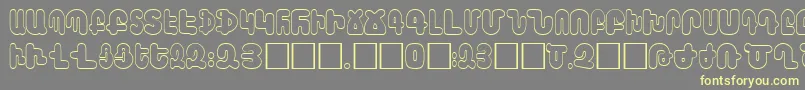 AraxBarab Font – Yellow Fonts on Gray Background