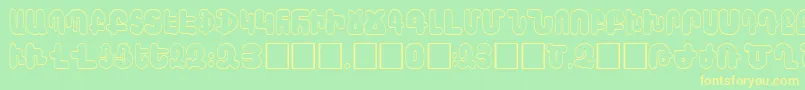 AraxBarab Font – Yellow Fonts on Green Background