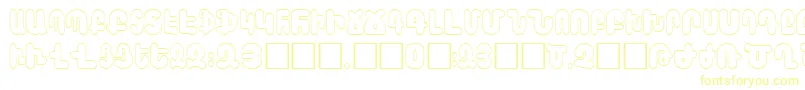 AraxBarab Font – Yellow Fonts on White Background