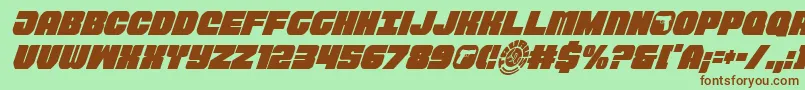 Taurocondital11 Font – Brown Fonts on Green Background