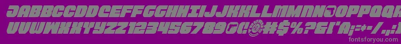 Taurocondital11-Schriftart – Graue Schriften auf violettem Hintergrund