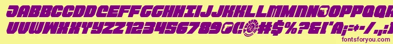 Taurocondital11 Font – Purple Fonts on Yellow Background